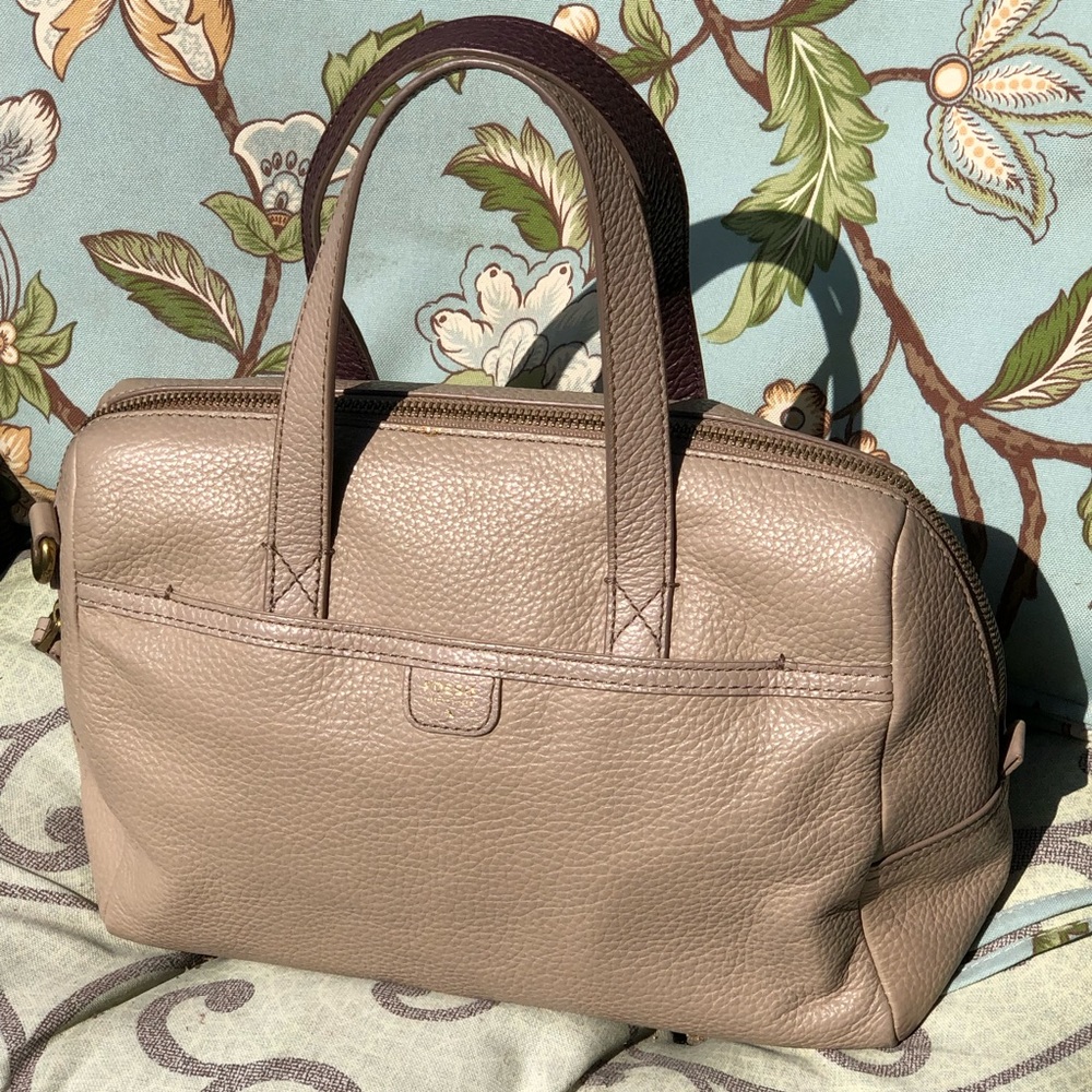 Fossil Tan Pebbled Leather Purse